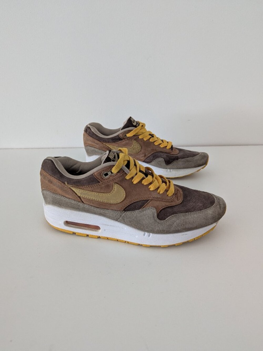 Nike Air Max 1 PRM Duck Pecan Yellow Ochre Sneaker DZ0482-200 Men's Size 8.5